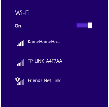 WiFi in Windows 8 - charms bar - Network - wifi on off - Windows Wally