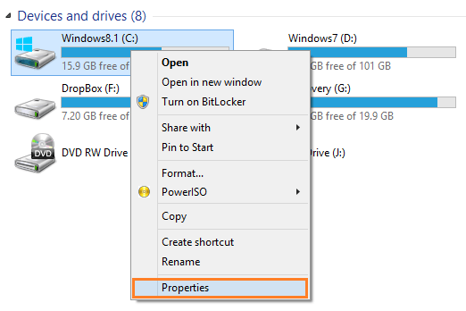 Disorderly_Shutdown - File Explorer - This PC - C Drive - Properties -- Windows Wally