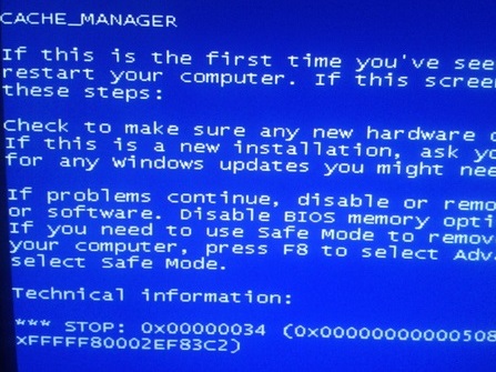 CACHE MANAGER - Cover - BSoD -- Windows Wally