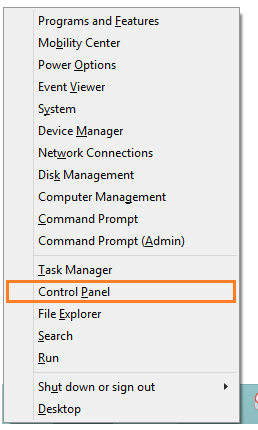  Windows Key + X - Control Panel -- Windows Wally