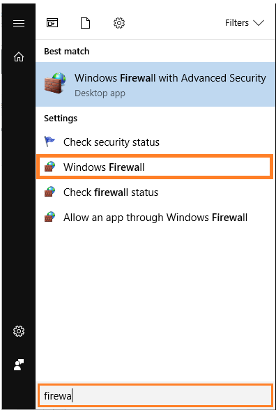 firewall won t turn on windows 10