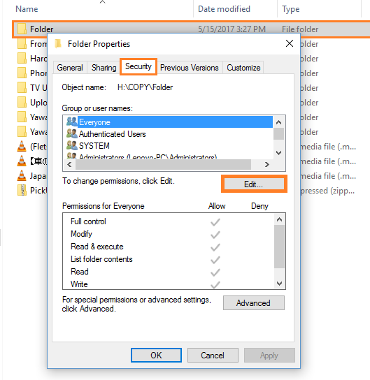 Windows 10 - Sharing files between Windows 7 and 10 - Folder Properties - Security -2- Windows Wally