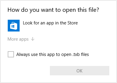 Program -- Windows 10 - Default Program - How do you want to open this file - 0 - Windows Wally