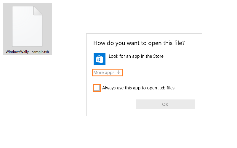 Program -- Windows 10 - Default Program - How do you want to open this file - 1 - Windows Wally