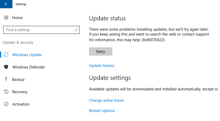 0x80070422 -- Windows 10 AE - Windows Update - Cover - Windows Wally
