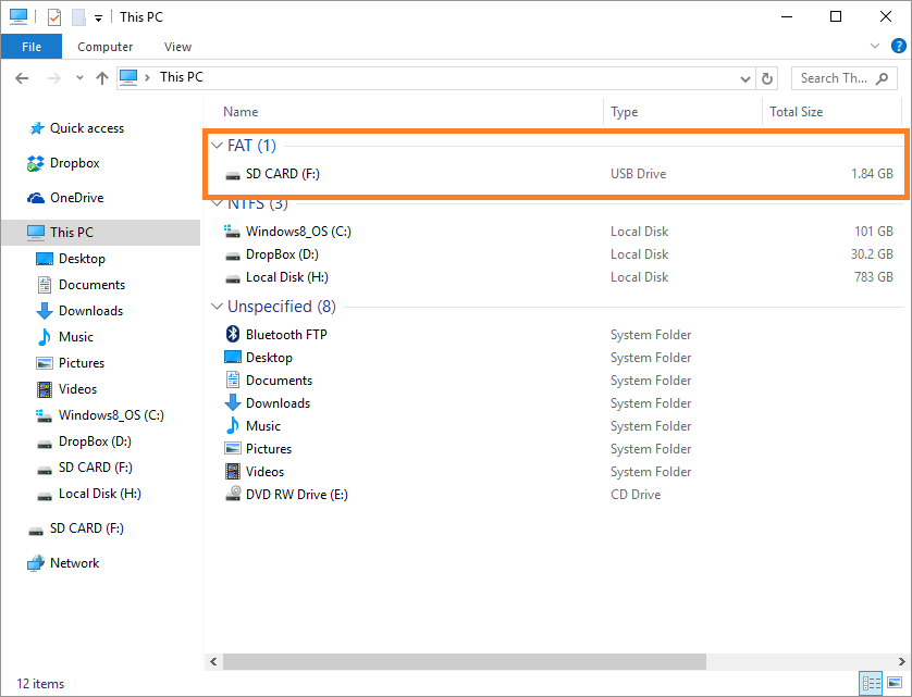 Disk manager -- format SD card - 10 - Windows Wally