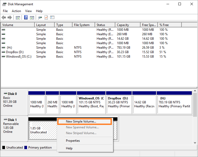 Disk manager -- format SD card - 3 - Windows Wally