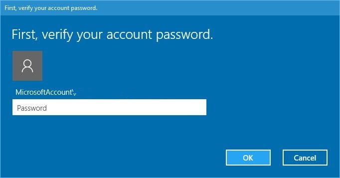 windows 10 verify account